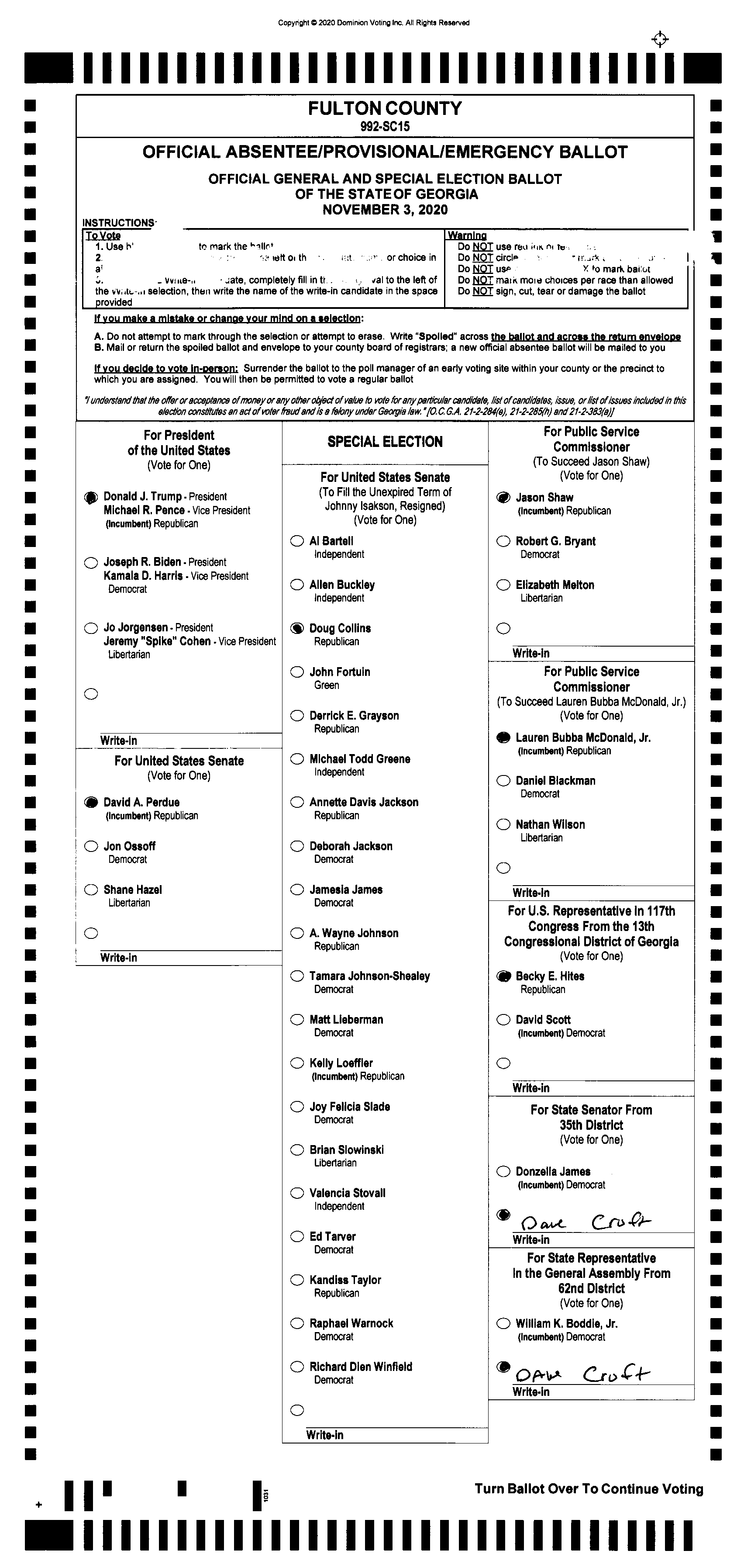 Doubled Ballot